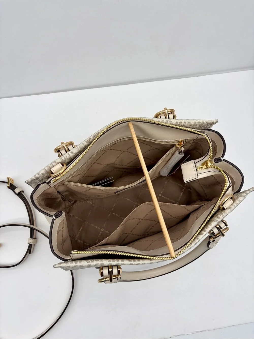 MICHAEL KORS Marilyn Md Embellished Signature Logo Satchel Crossbody
